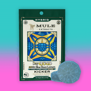 Sour Blue Razz Lemon - QU4Derall - 1:1:2:1 THC:CBD:CBG:CBC Mule Extracts Sour Blue Razz Lemon - QU4Derall - 1:1:2:1 THC:CBD:CBG:CBC Mule Extracts