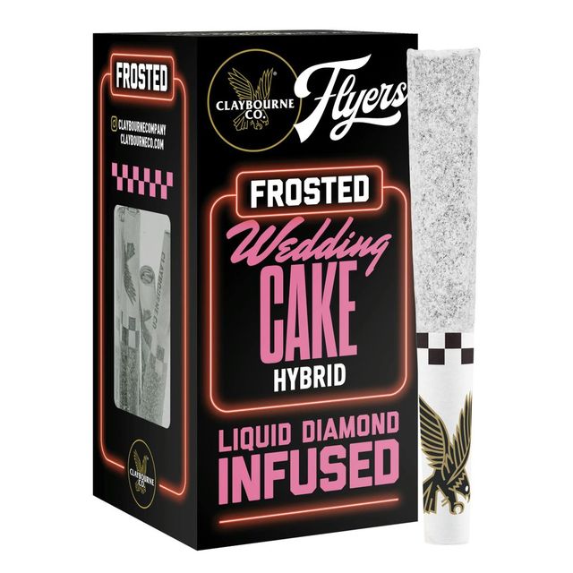 Wedding Cake (2.5g) - Diamond Frosted Flyers Pre-Rolls Claybourne Co.