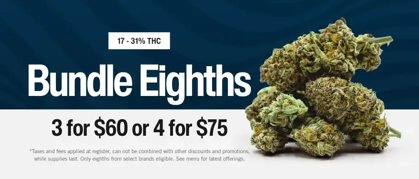 Cannabis Promo, Cannabis Sales, Cannabis Discounts, Cannabis on Sale, Mix & Match Select 3.5g 3/$60 or 4/$75