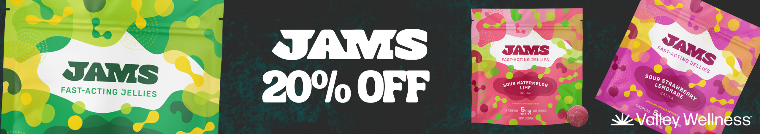 Cannabis Promo, Cannabis Sales, Cannabis Discounts, Cannabis on Sale, 20% Off Jams!