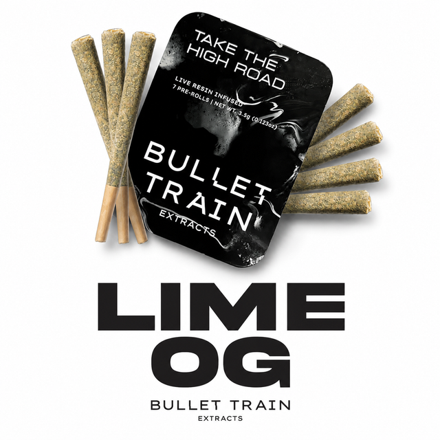 Lime Og Infused 7 Pack 3.5G Bullet Train