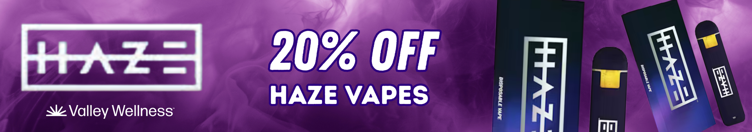 Cannabis Promo, Cannabis Sales, Cannabis Discounts, Cannabis on Sale, 20% Off Haze Vapes!
