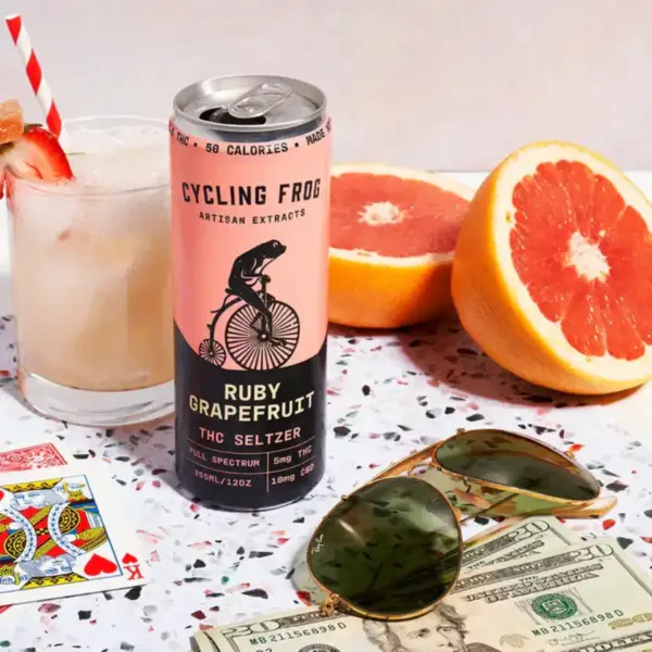 THC SELTZER Ruby Grapefruit Cycling Frog
