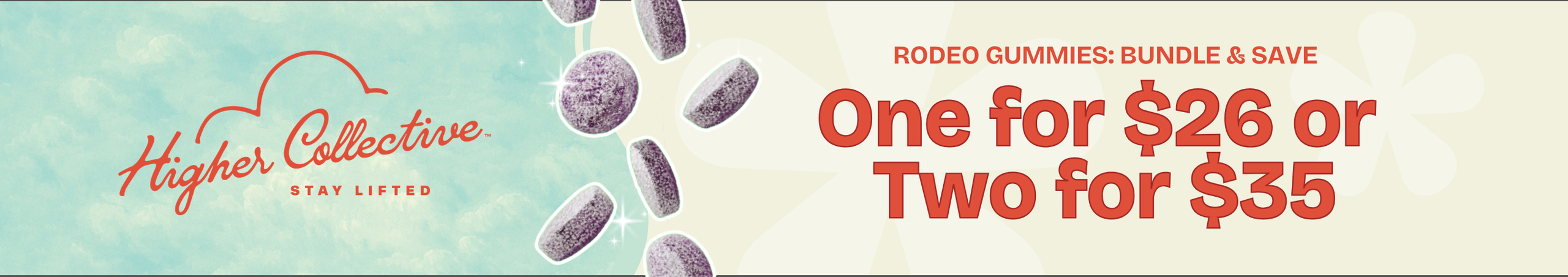 Cannabis Promo, Cannabis Sales, Cannabis Discounts, Cannabis on Sale, Rodeo Gummies - 2 for $35!