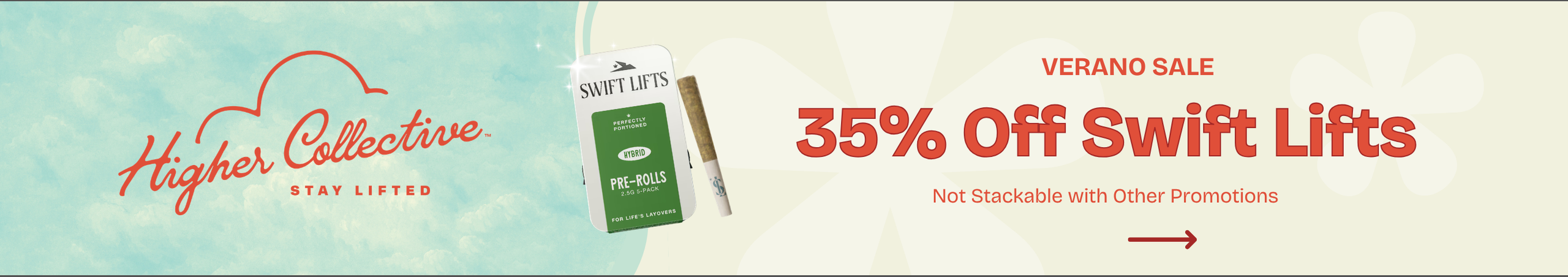 Cannabis Promo, Cannabis Sales, Cannabis Discounts, Cannabis on Sale, 35% Off Swift Lifts