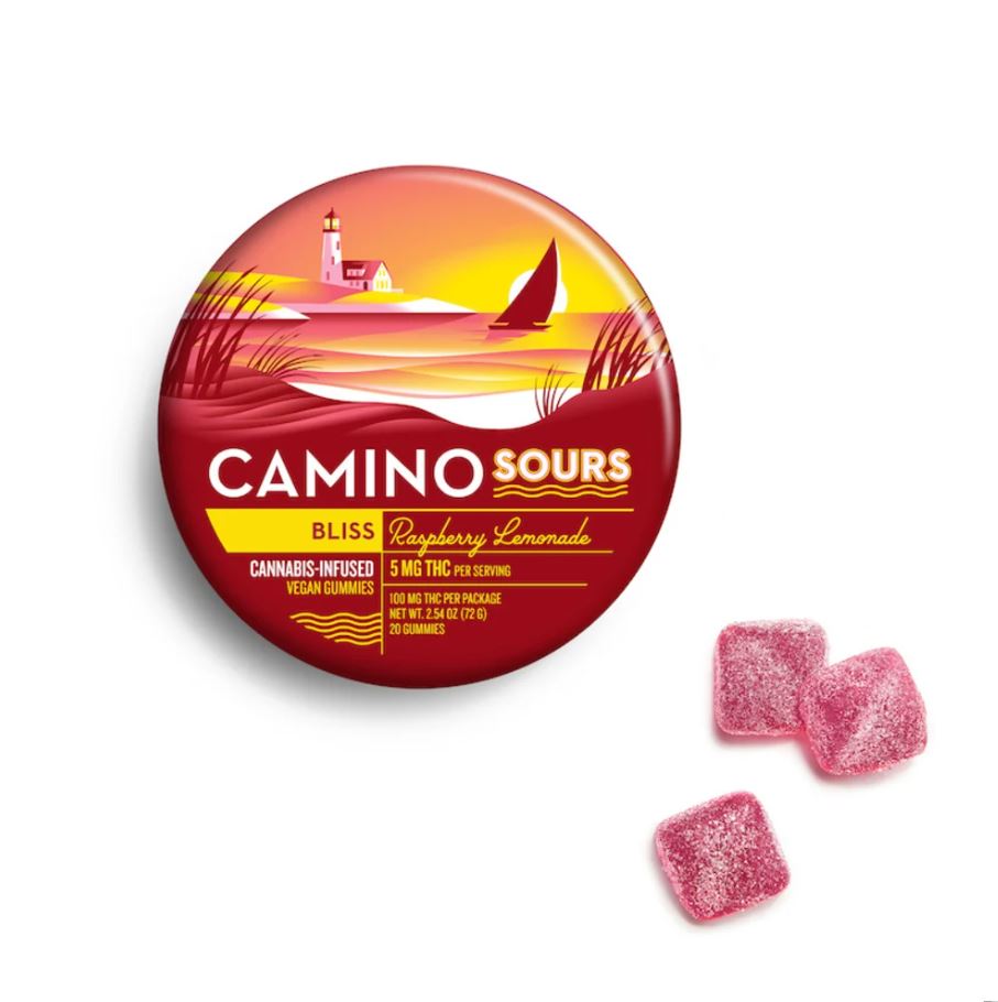 Camino Bliss | Raspberry Lemonade Sours | 100mg Hybrid Gummies 10mg