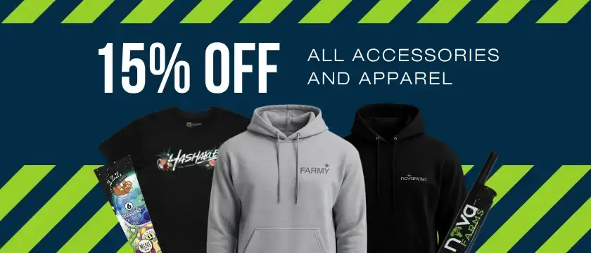 Cannabis Promo, Cannabis Sales, Cannabis Discounts, Cannabis on Sale, 15% Off All Apparel & Accessories