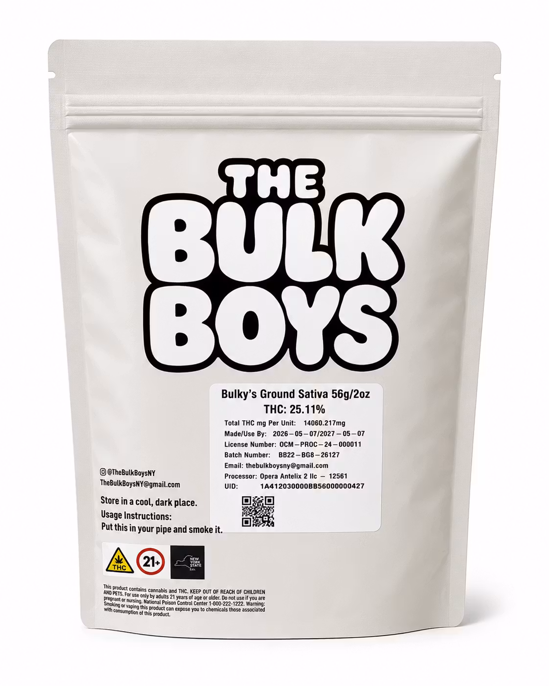 The Bulk Boys: The Bulk Boys Bulky's 2 Oz Ground Sativa Shake/Ground Flower 56 G