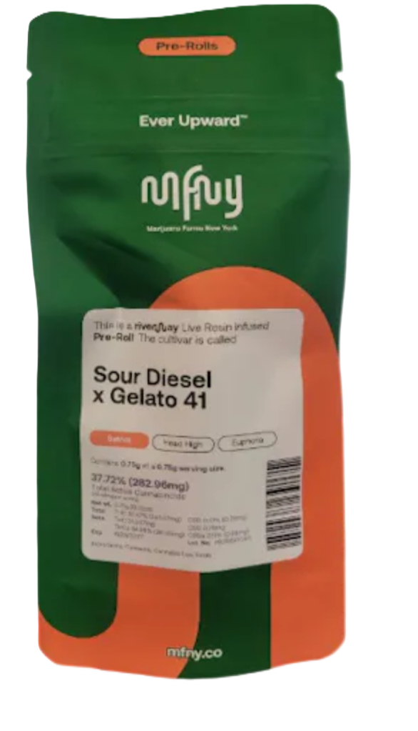 - Sour Diesel x Gelato 41 Live Resin Infused Pre Roll MFNY