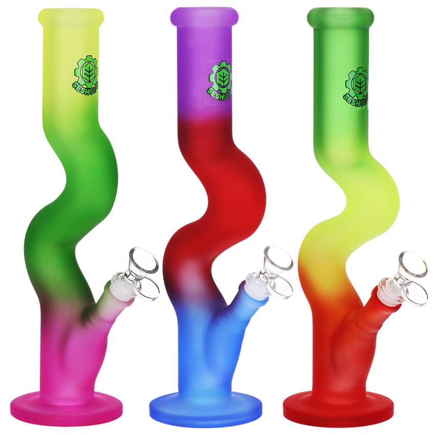 Winding Path Ombre Glass Water Pipe Assorted