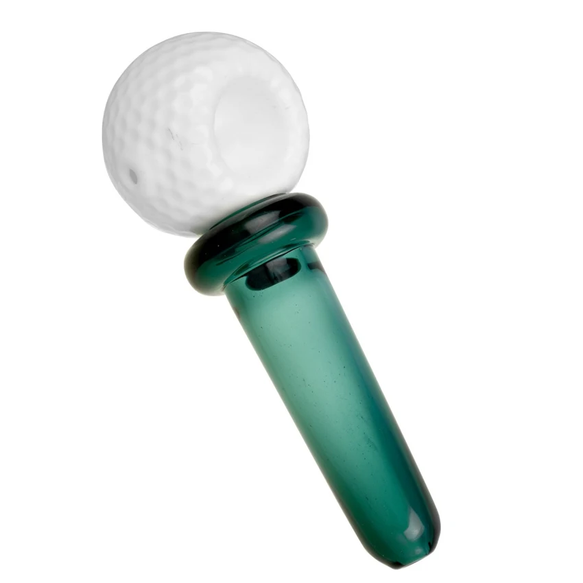 Golf Ball Tee Glass Hand Pipe Colors Vary