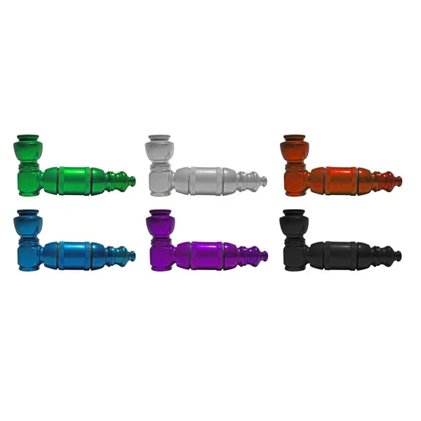 Straight Tank Covered Metal Hand Pipe Colors Vary