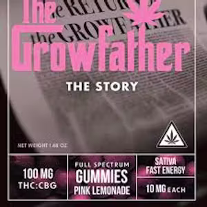 Fast Energy Pink Lemonade THC:CBG Pectin The Growfather Fast Energy Pink Lemonade THC:CBG Pectin The Growfather