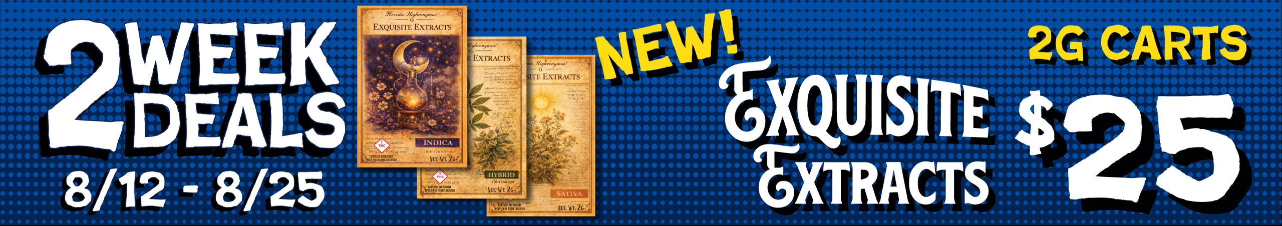 Cannabis Promo, Cannabis Sales, Cannabis Discounts, Cannabis on Sale, Exquisite Extracts 2G carts — $25