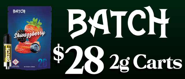 Cannabis Promo, Cannabis Sales, Cannabis Discounts, Cannabis on Sale, Batch 2g carts — $28