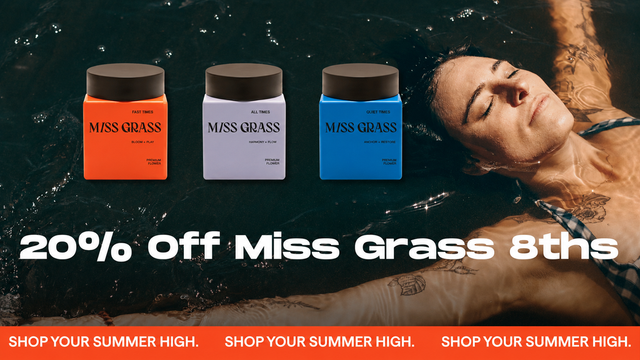 Cannabis Promo, Cannabis Sales, Cannabis Discounts, Cannabis on Sale, 20% Off Miss Grass Eighths