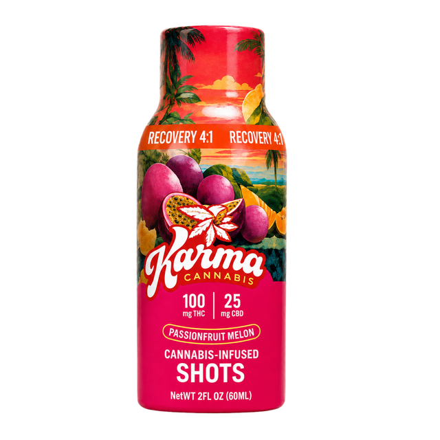 Passion Fruit Melon 4:1 THC/CBD 100mg Karma Passion Fruit Melon 4:1 THC/CBD 100mg Karma