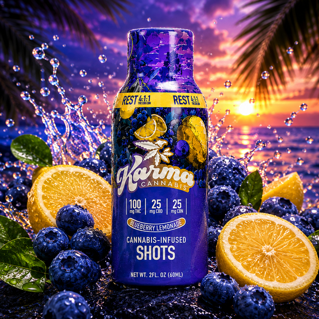 Blueberry Lemonade 4:1:1 THC/CBN/CBD 100mg Karma Blueberry Lemonade 4:1:1 THC/CBN/CBD 100mg Karma