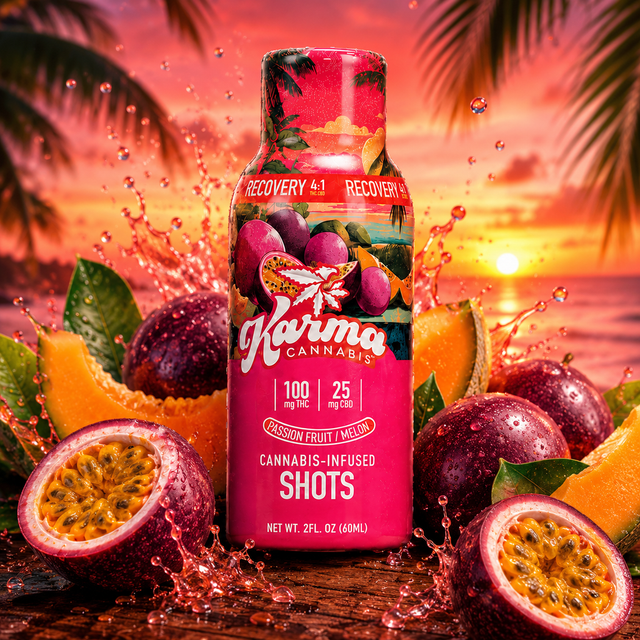 Passion Fruit Melon 4:1 THC/CBD 100mg Karma Passion Fruit Melon 4:1 THC/CBD 100mg Karma