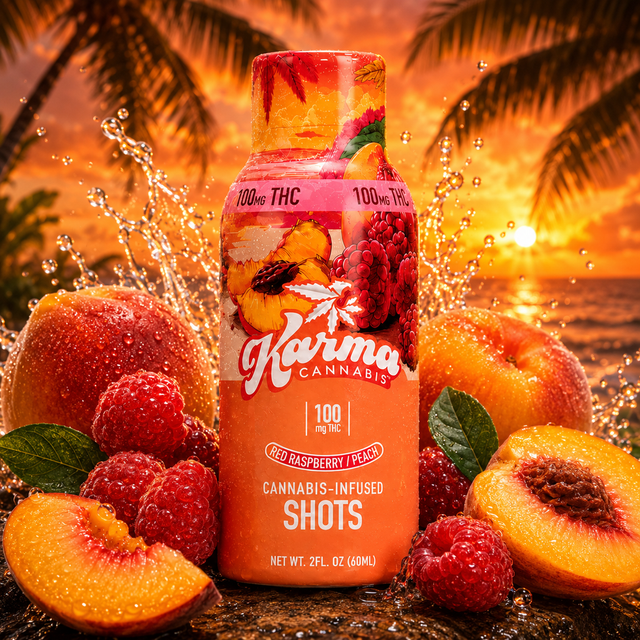 Red Raspberry Peach 100mg Karma Red Raspberry Peach 100mg Karma