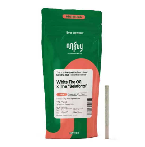 - White Fire OG x The Belafonte Live Resin Infused Preroll MFNY