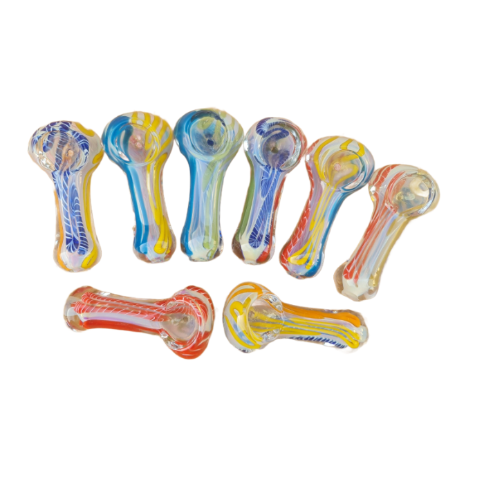 2.5" Assorted Color Mini Twisted Rod Art Spoon Hand