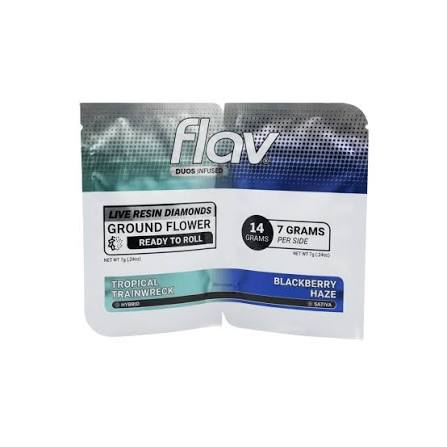  Tropical Trainwreck x Blackberry Haze Flower - Duo - RTR - Live Resin Infu Flav