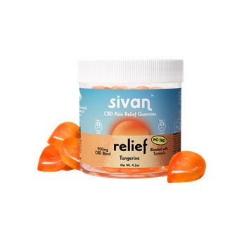 Tangerine Relief Gummy Jar (CBD) Sivan
