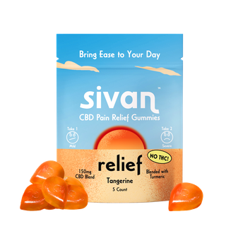 Tangerine Relief Gummy Mylar Bag(CBD) Sivan