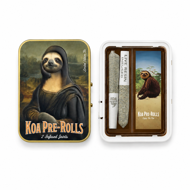 White Runtz 2 Pack .35g Live Resin Infused Pre-Rolls Koa