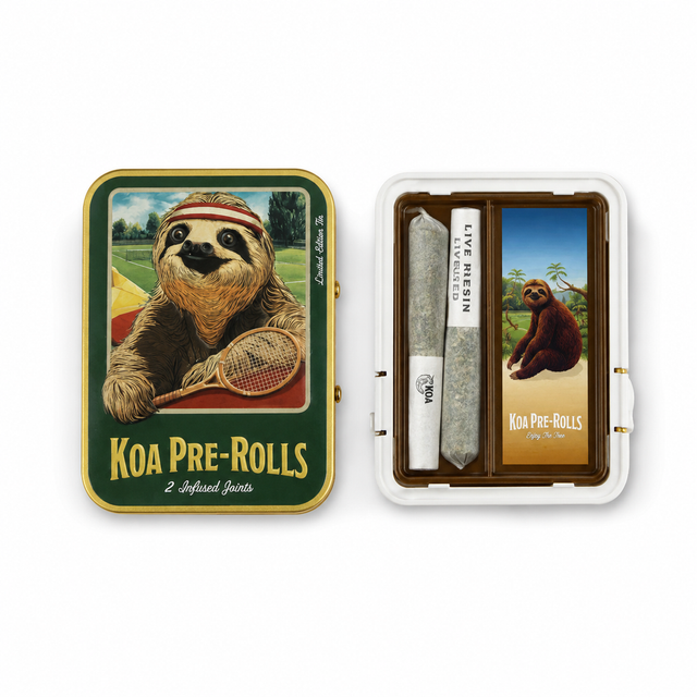 Green Crack 2 Pack .35g Live Resin Infused Pre-Rolls Koa