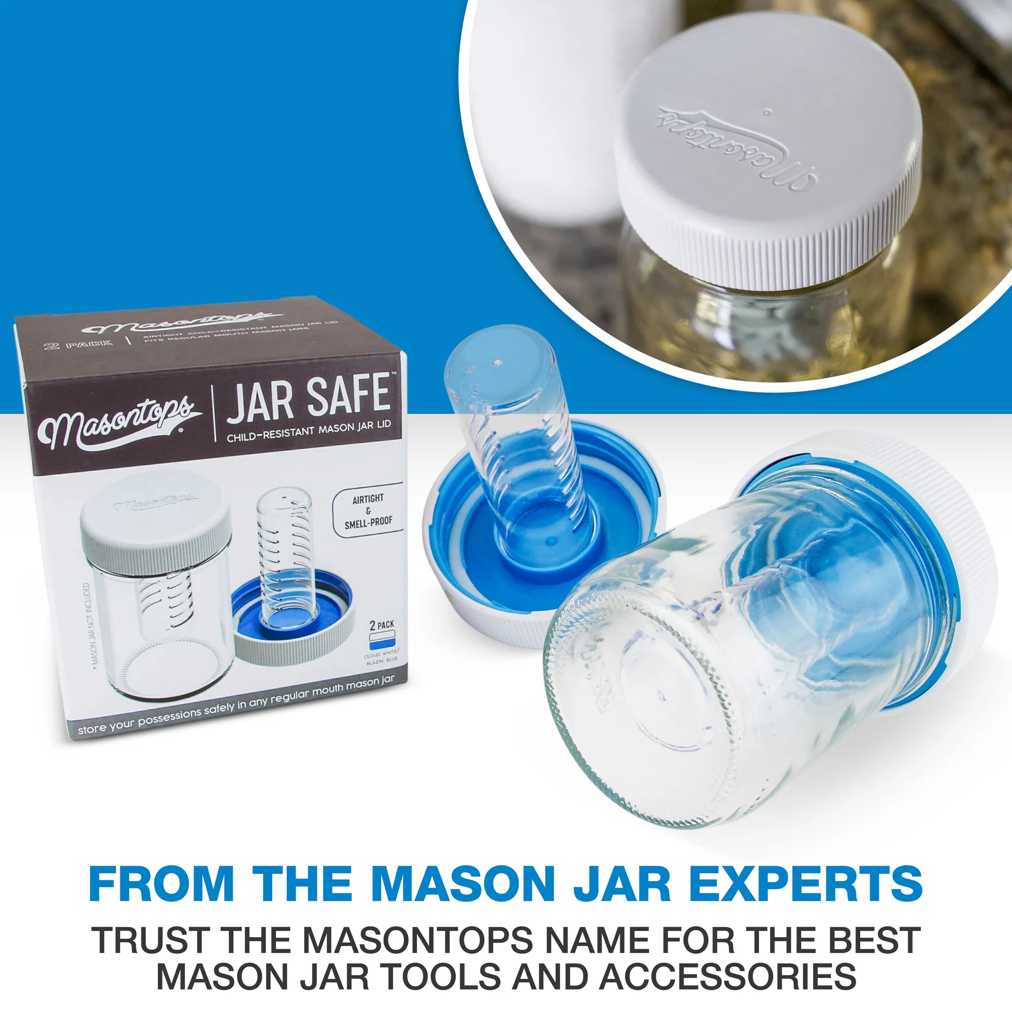 Masontops Child Safe Mason Jar Lids
