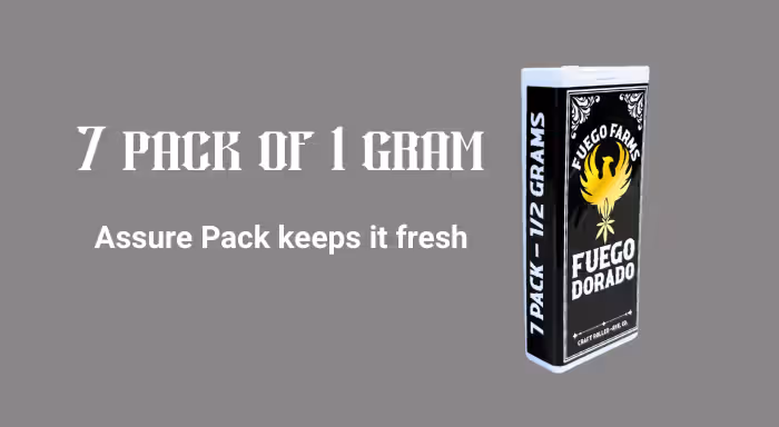 7 Pack of 0.5G Joints - Sour Bananaz Fuego Farms