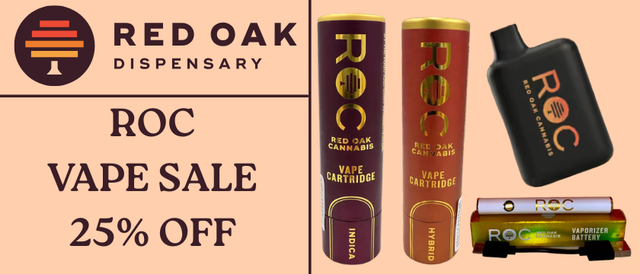 Cannabis Promo, Cannabis Sales, Cannabis Discounts, Cannabis on Sale, ROC Vape Sale