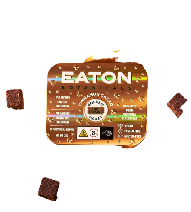 Botanicals - Live Rosin Gummy Golden Ticket ( Cinnamon Cacao ) Eaton