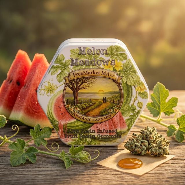 Melon Meadows Watermelon Live Rosin Fruit Pectin Gummies FreeMarketMA Melon Meadows Watermelon Live Rosin Fruit Pectin Gummies FreeMarketMA