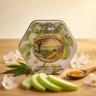  Green Orchards Green Apple Live Rosin Fruit Pectin Gummies FreeMarketMA
