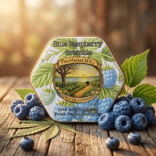 Blue Raspberry Bramble Live Rosin Fruit Pectin Gummies FreeMarketMA
