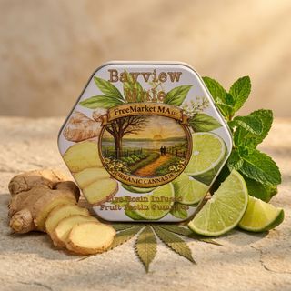  Bayview Mule Candied Ginger & Lime Live Rosin Fruit Pectin Gummies FreeMarketMA