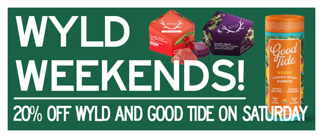 Cannabis Promo, Cannabis Sales, Cannabis Discounts, Cannabis on Sale, Wyld Weekend