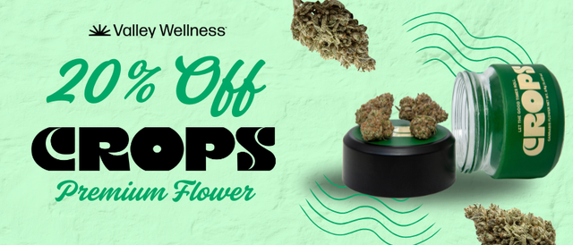 Cannabis Promo, Cannabis Sales, Cannabis Discounts, Cannabis on Sale, 20% off Crops