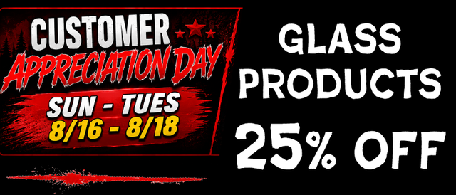 Cannabis Promo, Cannabis Sales, Cannabis Discounts, Cannabis on Sale, Glass products — 25% off