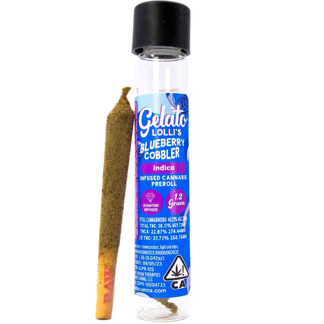 Blueberry Cobbler Lolli's Diamond Infused Pre-Roll Gelato