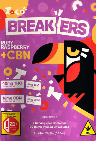 Toco Breakers Ruby Raspberry Chocolate Bar EACH