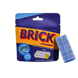 Blue Raspberry Distillate Brick Gummy  Cannabals