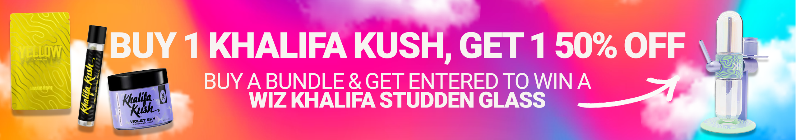 Cannabis Promo, Cannabis Sales, Cannabis Discounts, Cannabis on Sale, Khalifa Kush Buy 1, Get 1 50% Off