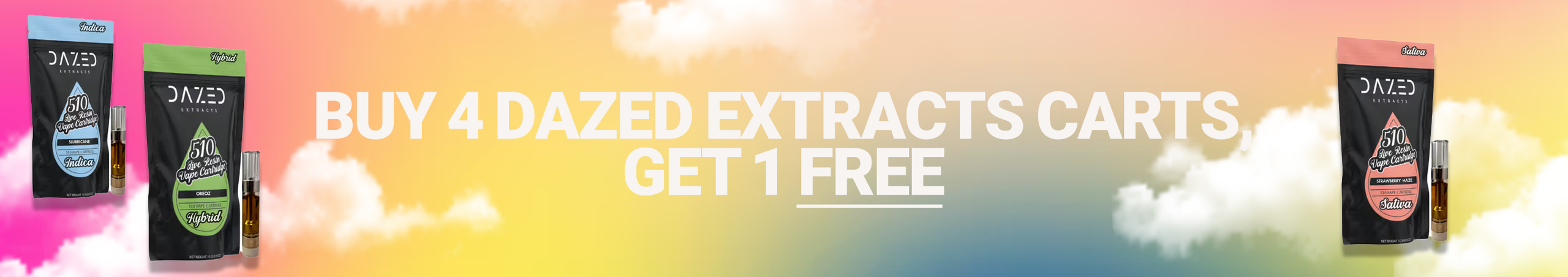 Cannabis Promo, Cannabis Sales, Cannabis Discounts, Cannabis on Sale, Dazed Extracts Buy 4 Get 1