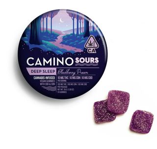 Deep Sleep | Blackberry Dream Sours 1:1:1 Gummies | 100mg | 10ct | Camino 