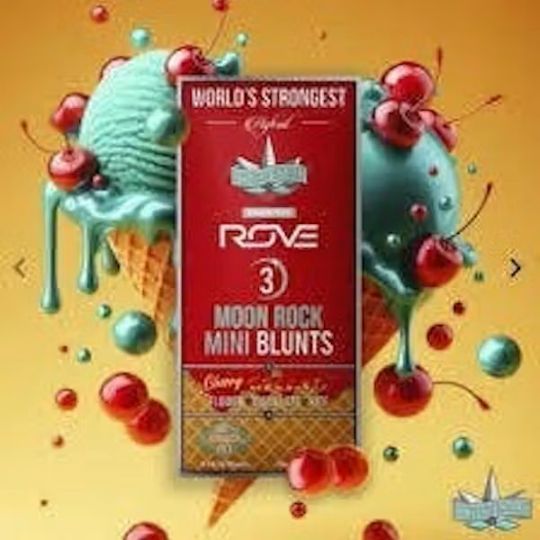 Cherry Gelato Moon Rock Mini Blunts 3 Pack Presidential