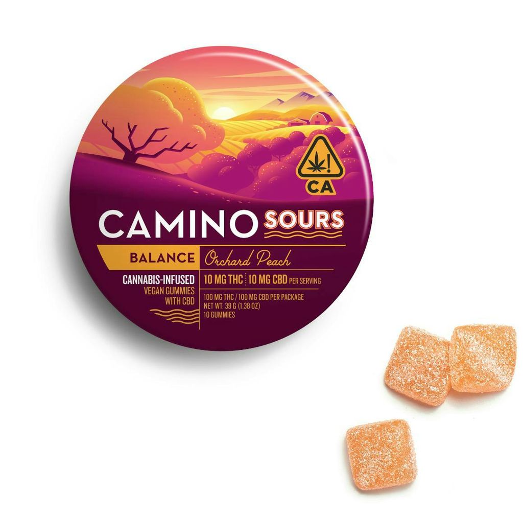 Camino Sours | Balance | Orchard Peach 10mg THC : 10mg CBD